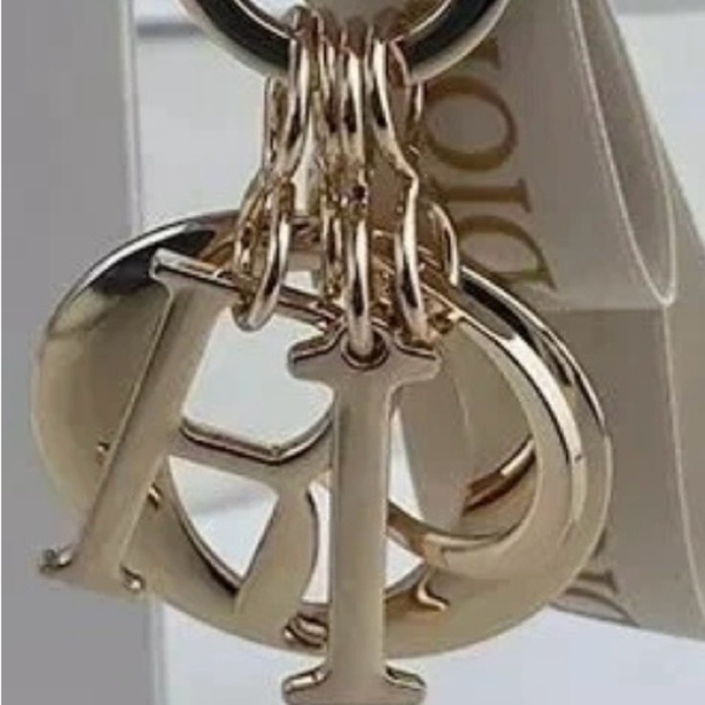 Christian Dior Letter Charm Keychain | Gold Bag Charm | New Authentic - Picture 4 of 5